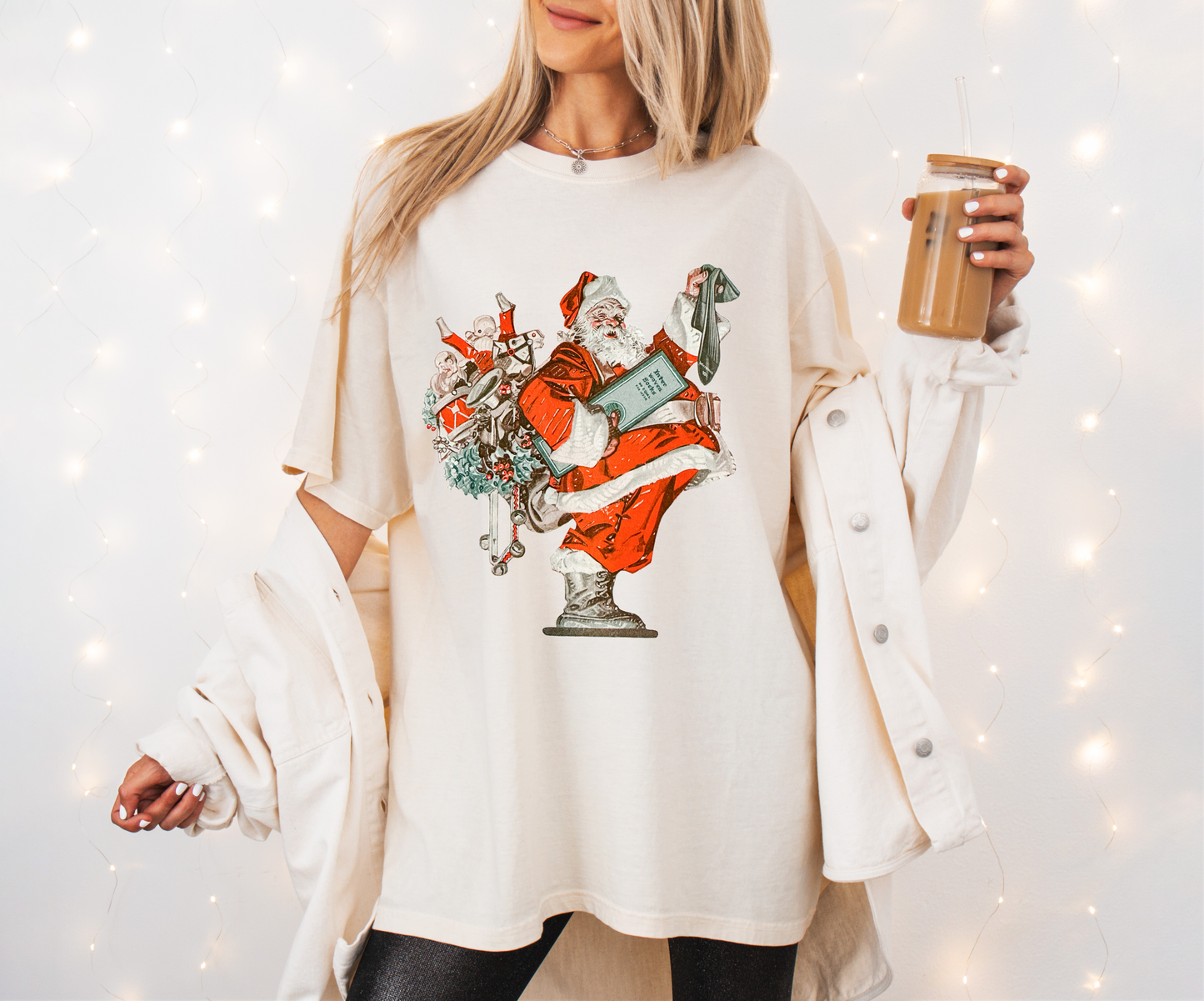 Retro Santa Comfort Colors Tee