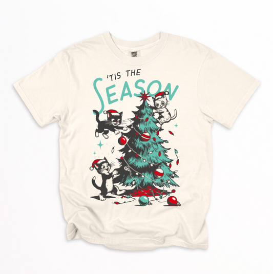 Vintage Cats Tis the Season Comfort Colors