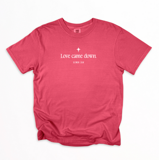 Luke 2:12 Love Came Down Comfort Colors