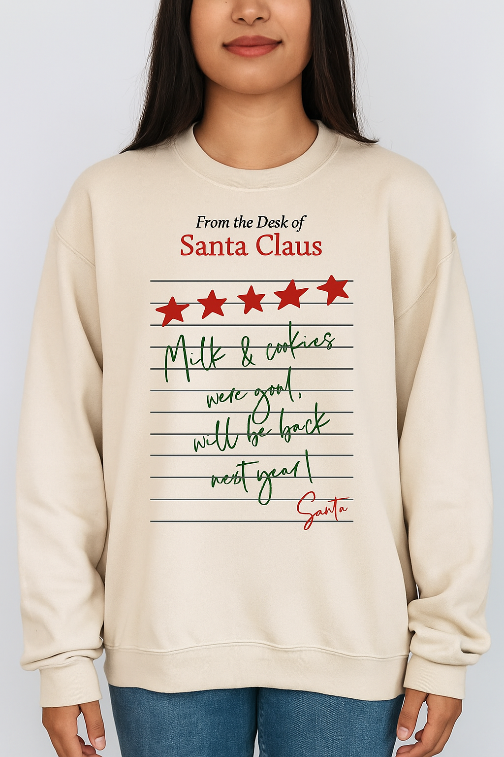 Santa’s Little Note Crewneck Sweatshirt✉️🎄